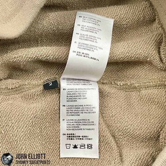 JOHN ELLIOTT SYDNEY JOGGER SWEATPANTS IN SHARK BEIGE MEN’S MEDIUM LUXURY PANTS - Picture 12 of 14